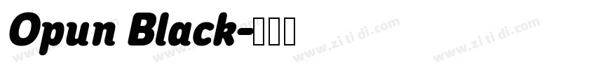 Opun Black字体转换 Opun Black字体转换